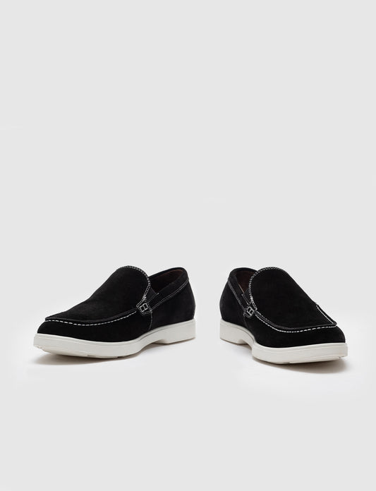 Cabani 512M003 Erkek Süet Hakiki Deri Sneaker Ayakkabı Siyah