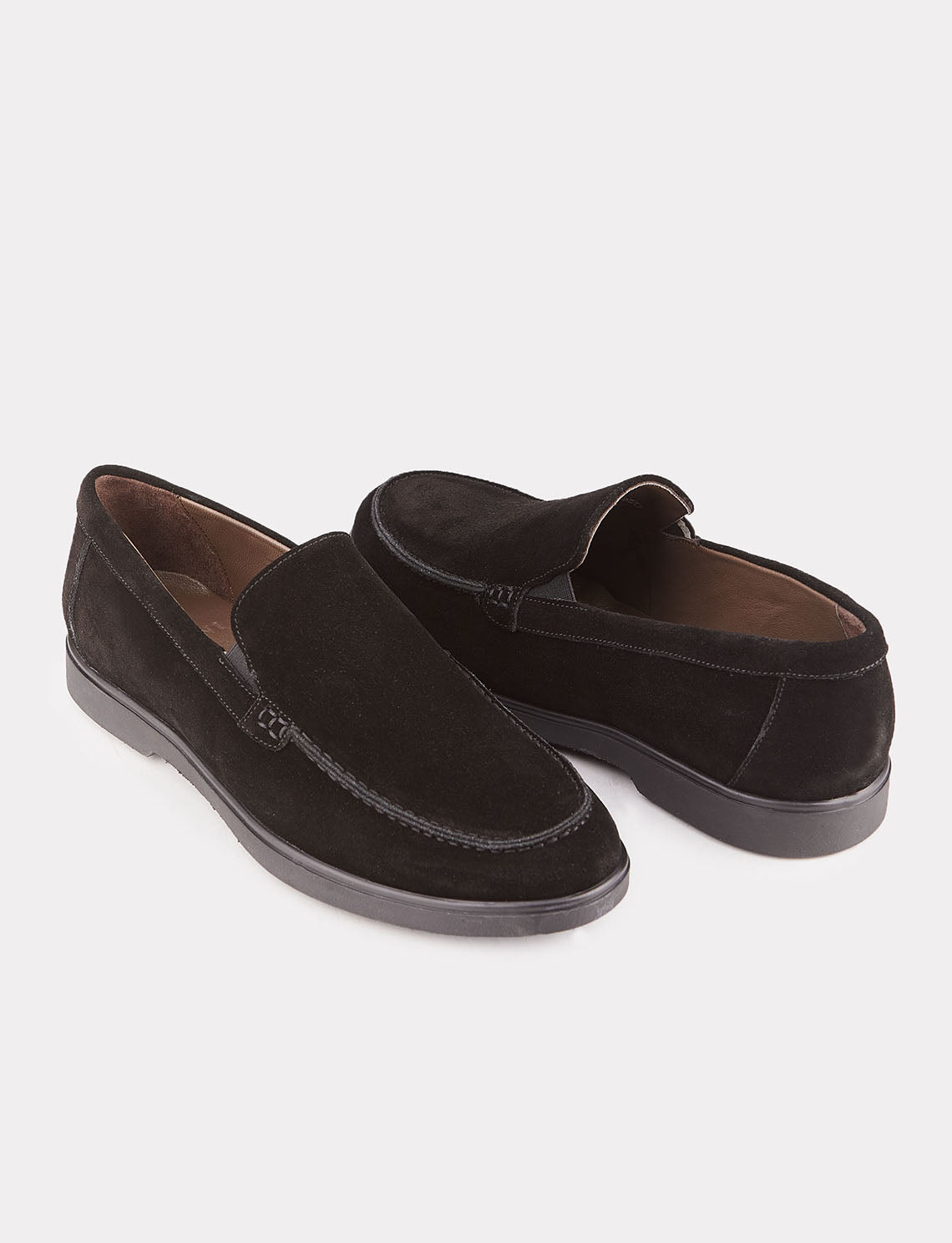 Cabani 512M003 Erkek Süet Hakiki Deri Sneaker Ayakkabı 486 Siyah - Siyah Süet