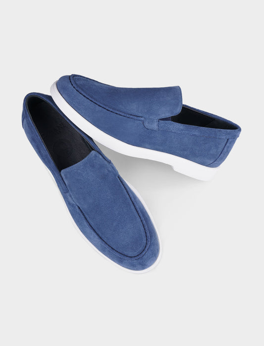 Cabani 512M003 Erkek Süet Hakiki Deri Sneaker Ayakkabı 209 Mavi Süet