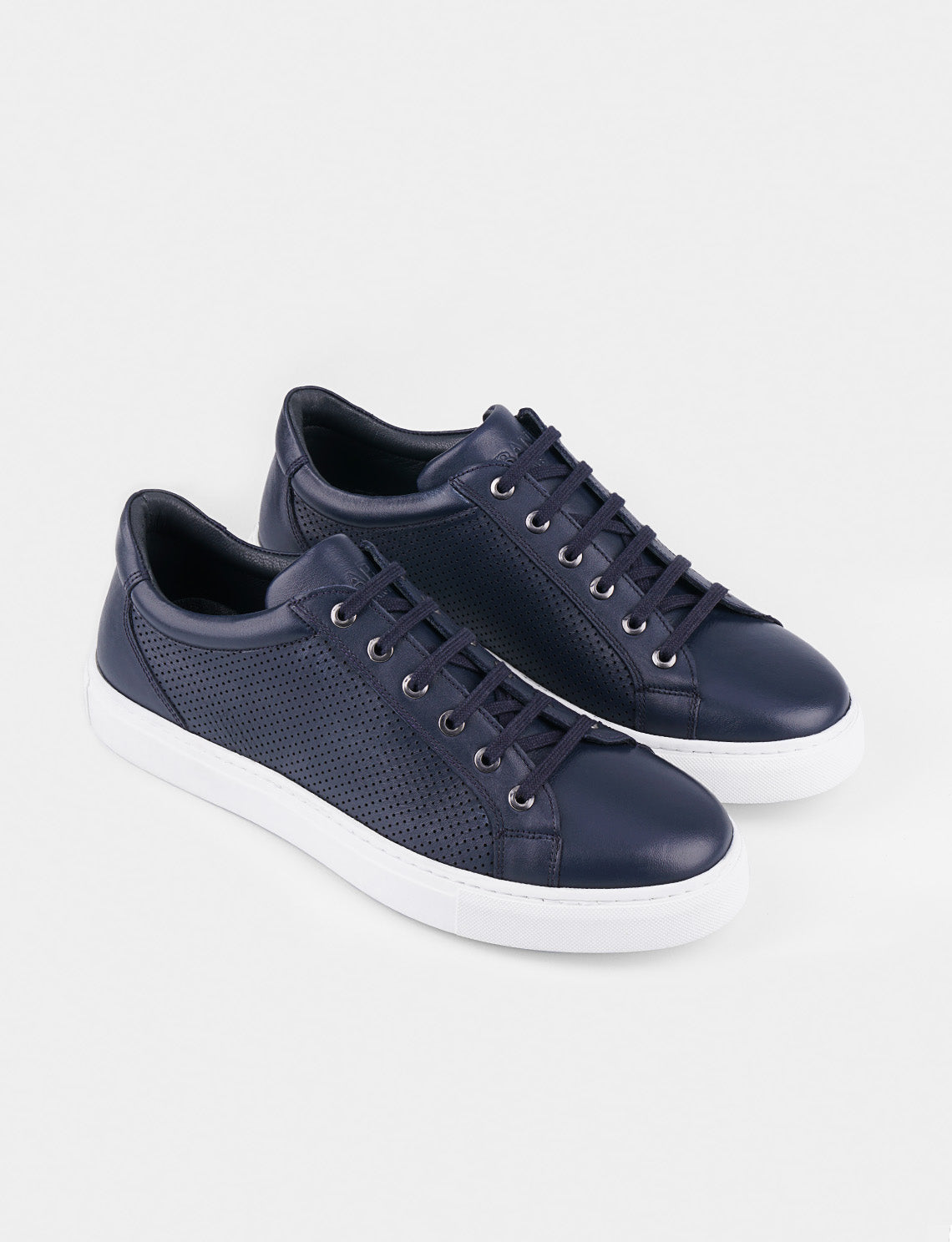 Cabani 518M995B Erkek %100 Hakiki Deri Sneaker Ayakkabı Lacivert