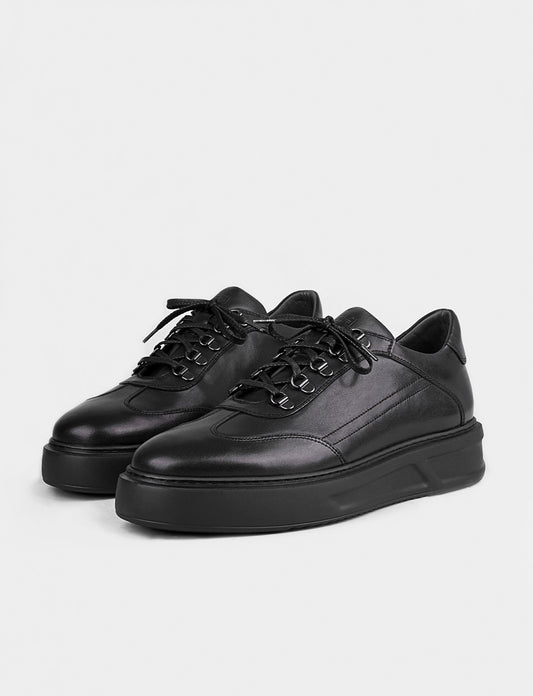 Cabani 5981 Erkek %100 Hakiki Deri Günlük Ayakkabı Siyah Antik