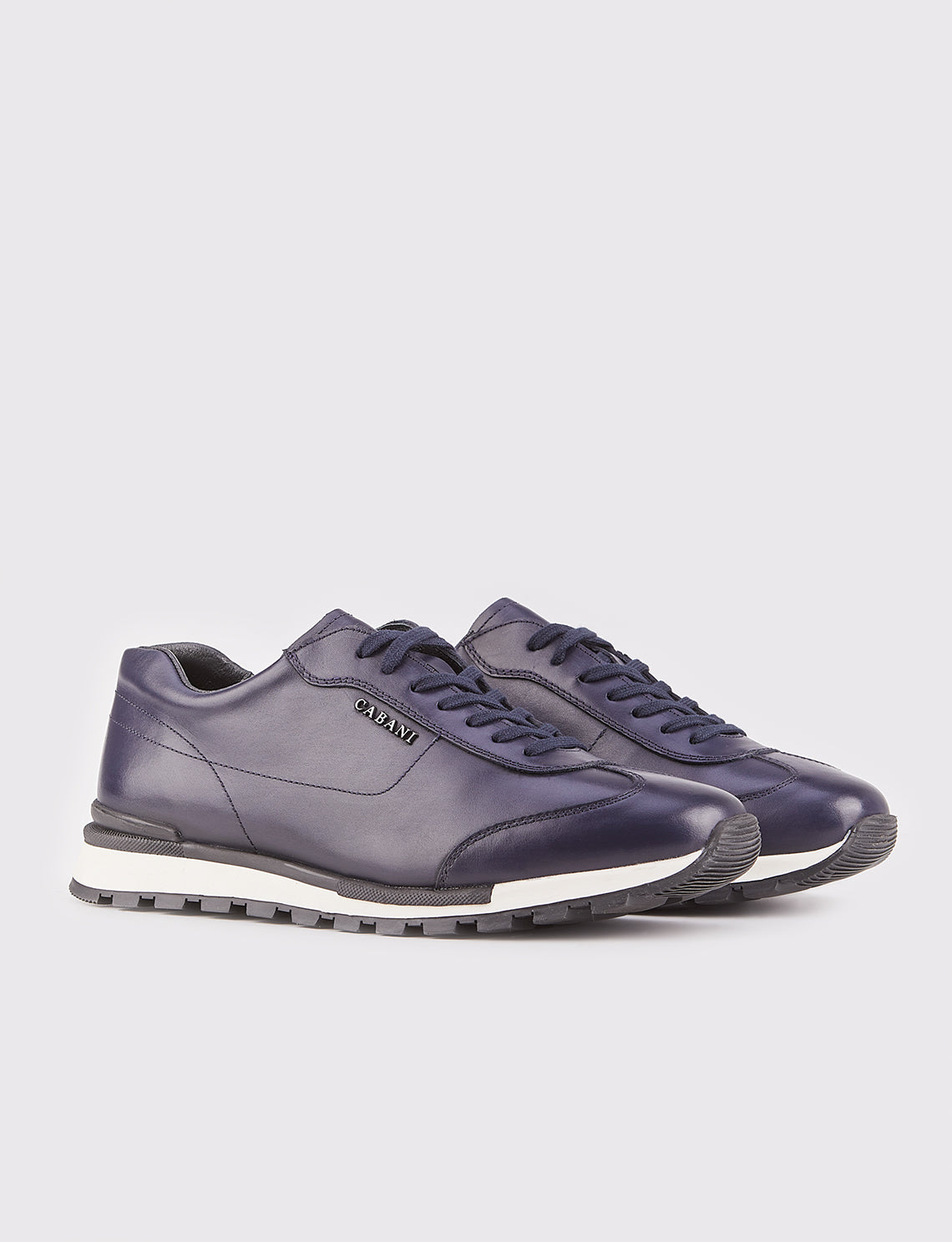 Cabani 460M747 Erkek %100 Hakiki Deri Sneaker Ayakkabı Lacivert