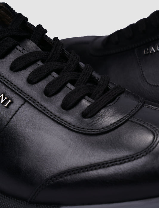 Cabani 460M747 Erkek %100 Hakiki Deri Sneaker Ayakkabı 587 Siyah Soft