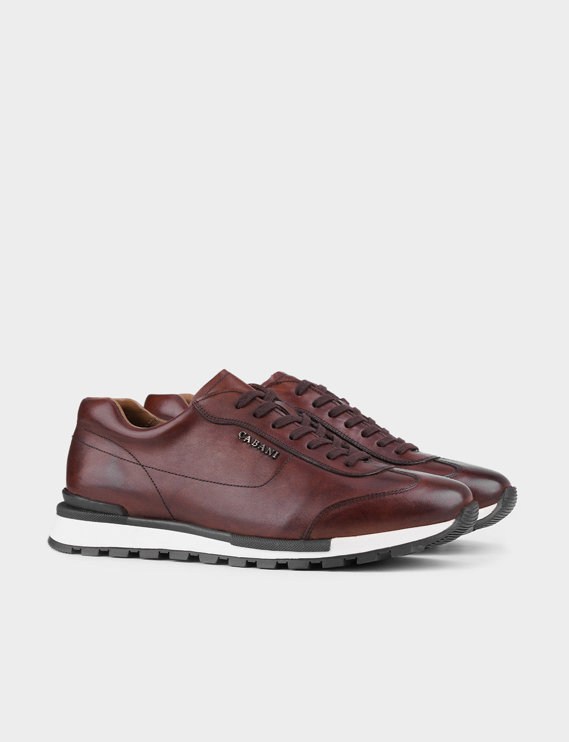 Cabani 460M747 Erkek %100 Hakiki Deri Sneaker Ayakkabı Kahverengi