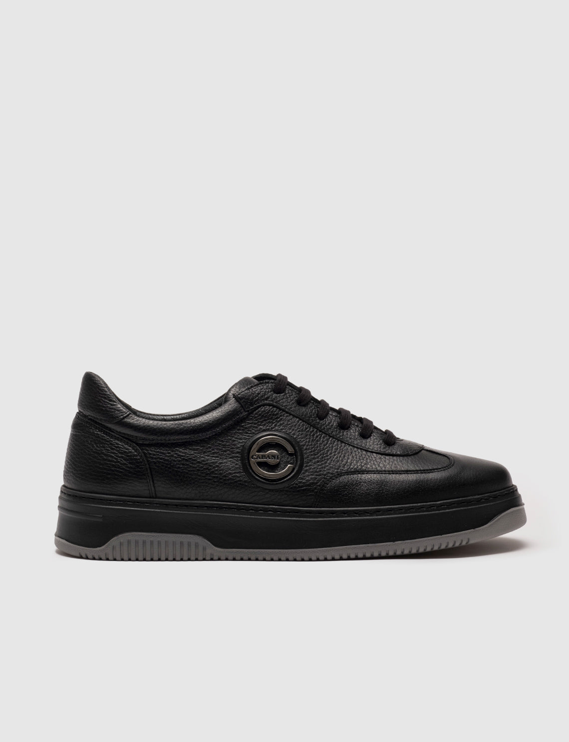 Cabani 508M1571 Erkek %100 Hakiki Deri Sneaker Ayakkabı 432 Siyah Geyik