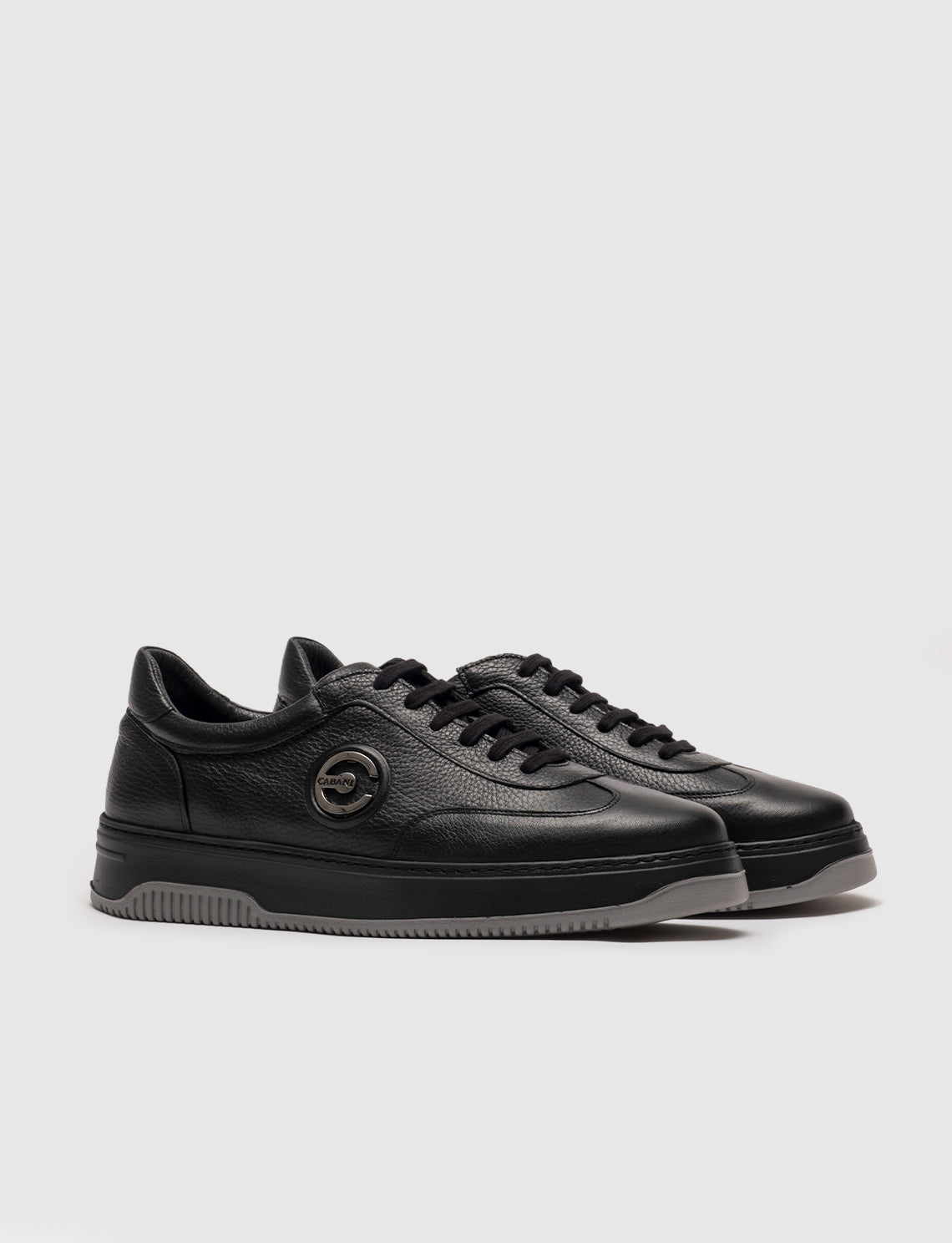 Cabani 508M1571 Erkek %100 Hakiki Deri Sneaker Ayakkabı 432 Siyah Geyik