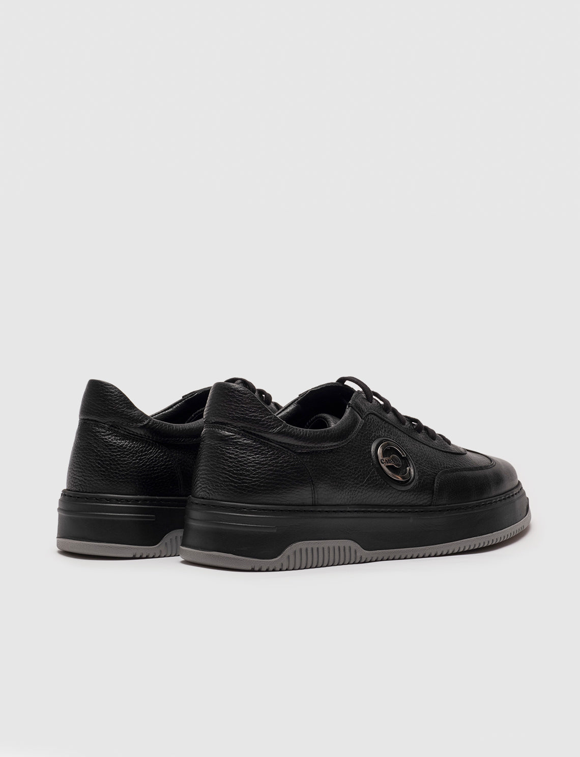 Cabani 508M1571 Erkek %100 Hakiki Deri Sneaker Ayakkabı 432 Siyah Geyik