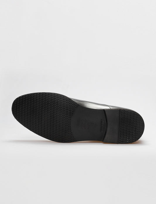 Cabani 8188 Erkek %100 Hakiki Deri Klasik Ayakkabı Siyah Malak-Ayna Siyah Geyik