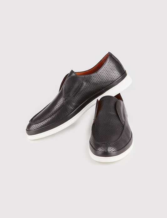 Cabani 5414 Erkek %100 Hakiki Deri Sneaker Ayakkabı Siyah