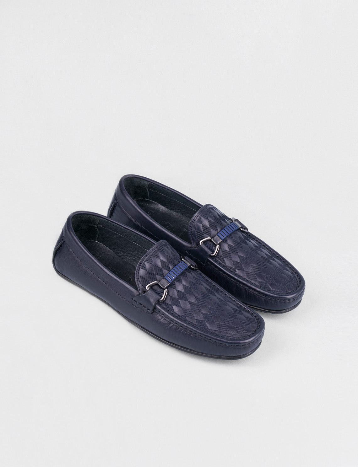 Cabani 010M5823F Erkek %100 Hakiki Deri Sneaker Ayakkabı 790 Lacivert Antik