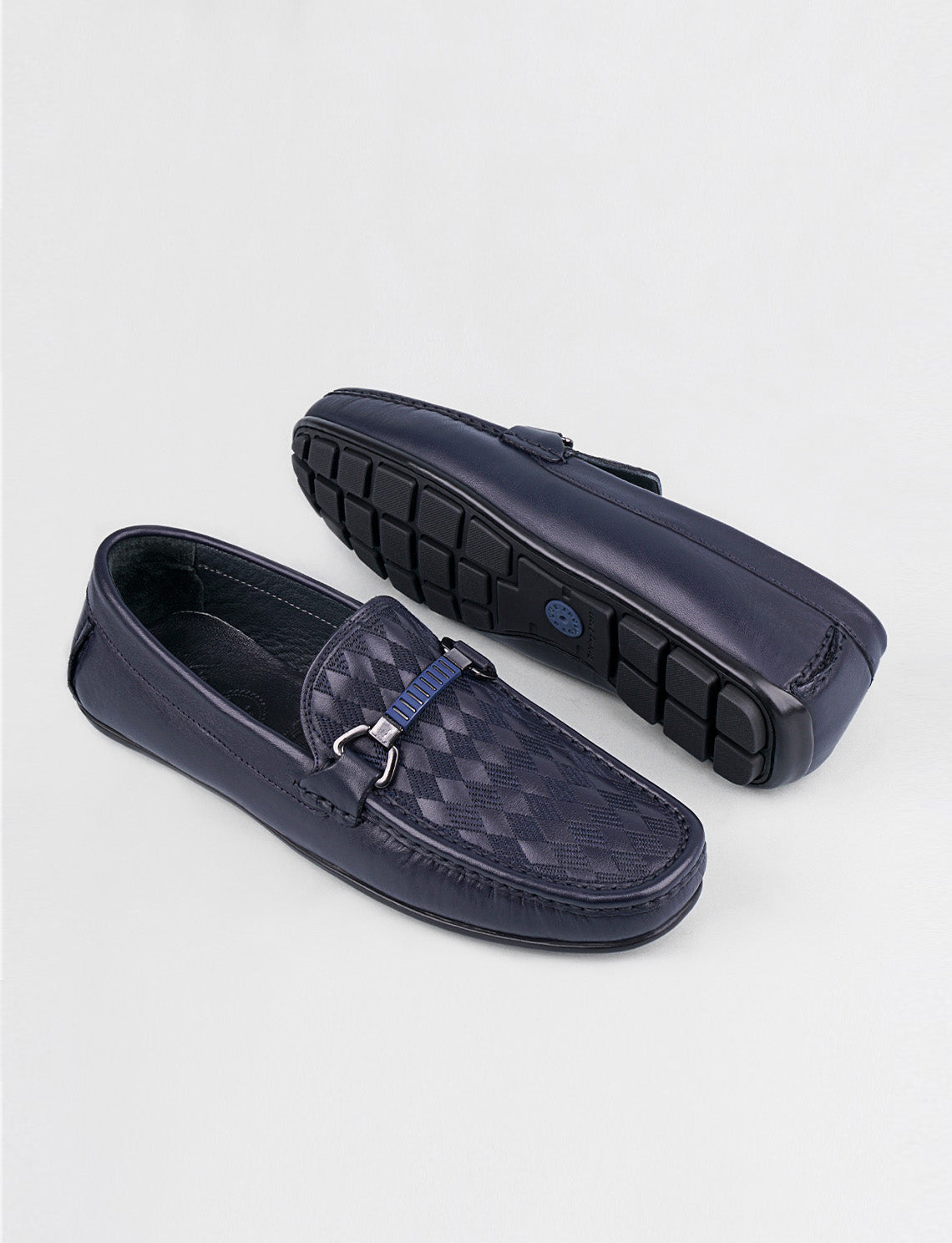 Cabani 010M5823F Erkek %100 Hakiki Deri Sneaker Ayakkabı 790 Lacivert Antik