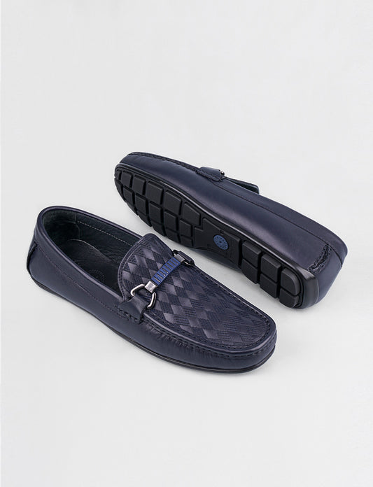 Cabani 010M5823F Erkek %100 Hakiki Deri Sneaker Ayakkabı 790 Lacivert Antik