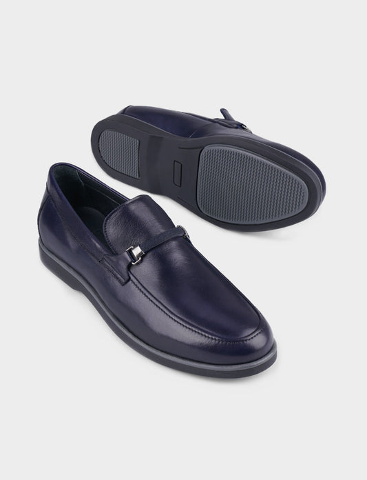 Cabani 534M1567 Erkek %100 Hakiki Deri Sneaker Ayakkabı Lacivert