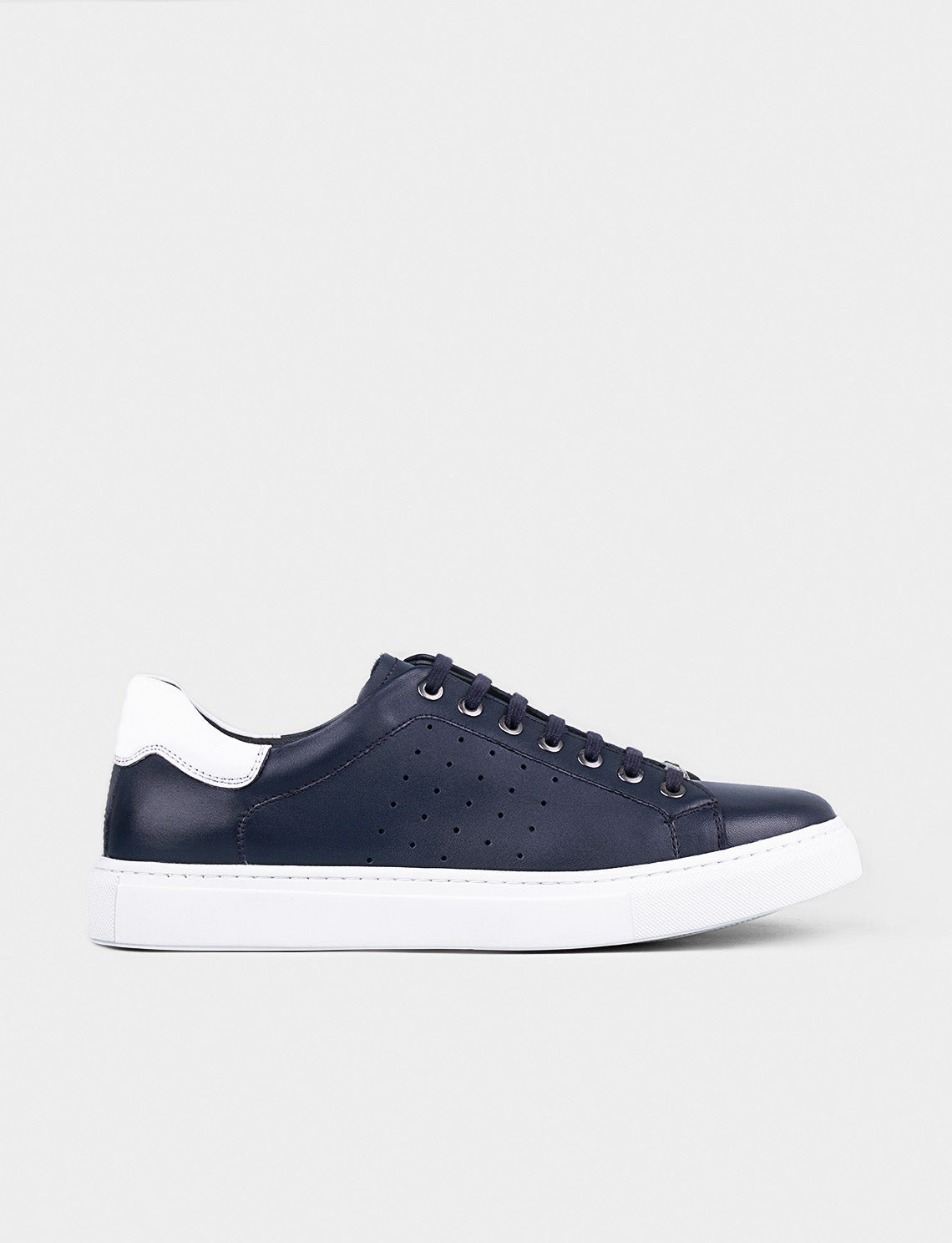 Cabani 518M366 Erkek %100 Hakiki Deri Sneaker Ayakkabı Lacivert