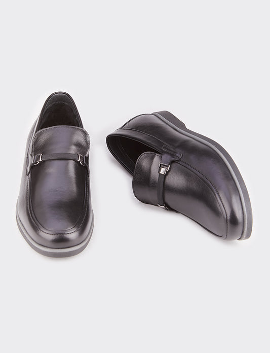 Cabani 534K1567 Erkek %100 Hakiki Deri Sneaker Ayakkabı 400 Siyah Napa