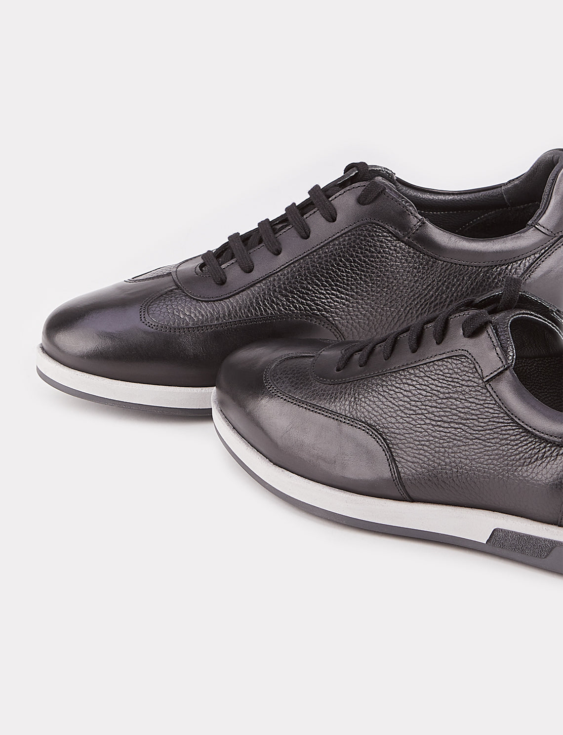 Cabani 323M1574 Erkek %100 Hakiki Deri Sneaker Ayakkabı 1149 siyah antik-siyah geyik