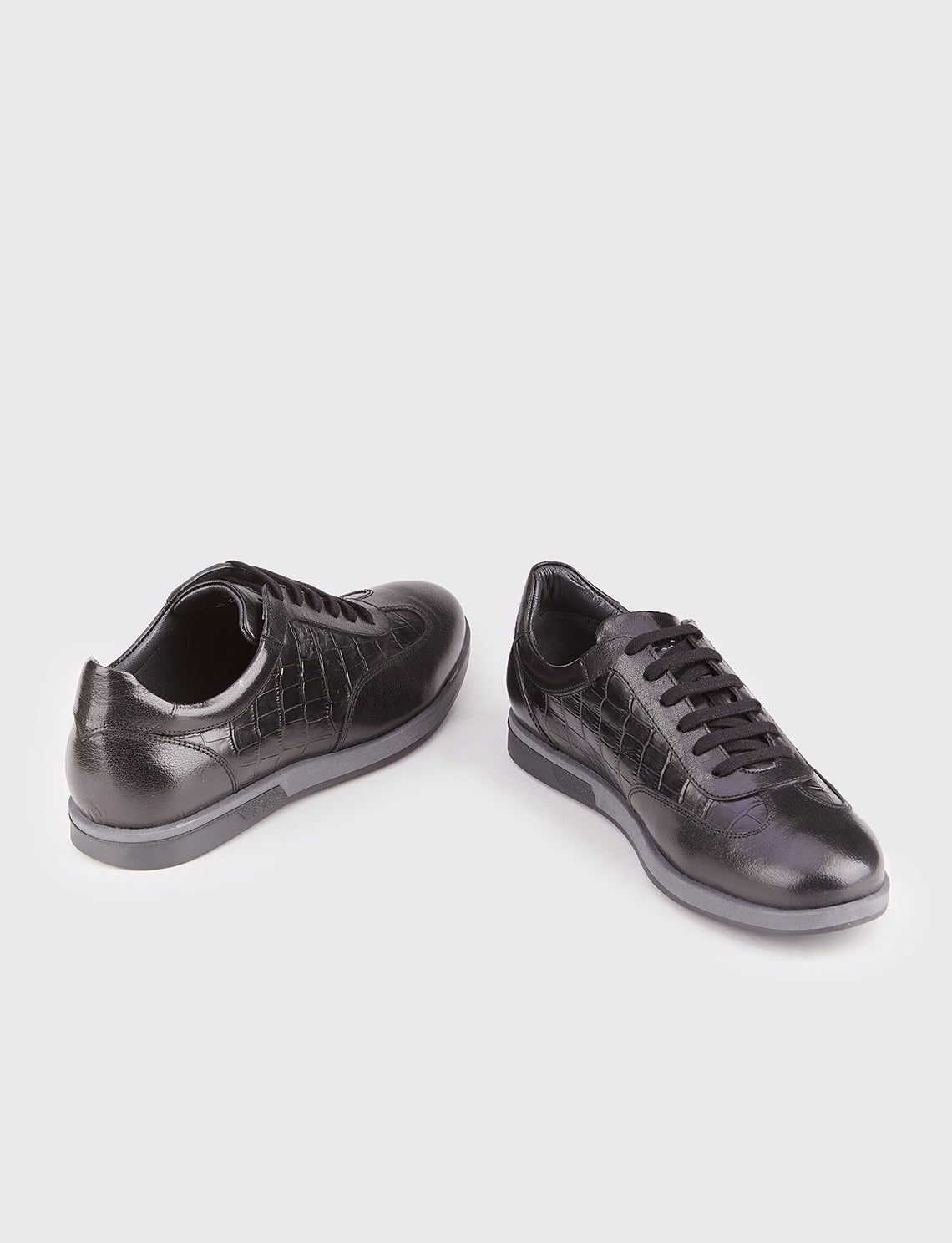 Cabani 323M1574 Erkek %100 Hakiki Deri Sneaker Ayakkabı Siyah