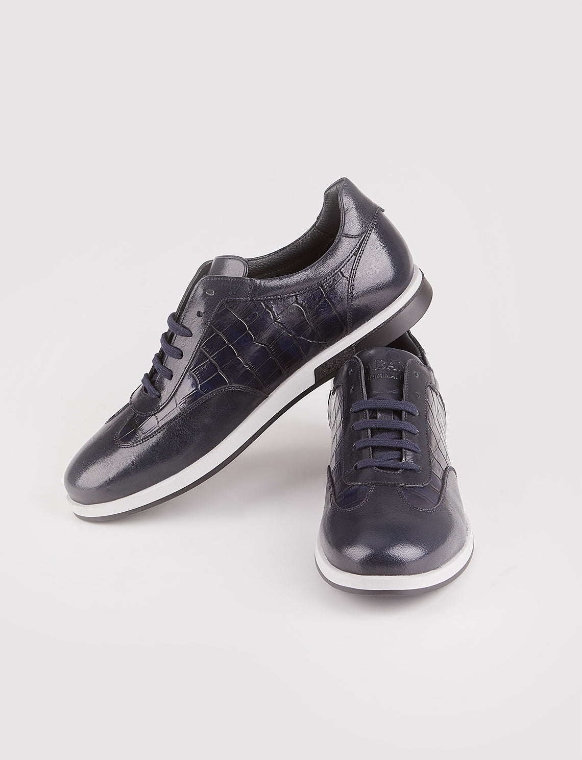 Cabani 323M1574 Erkek %100 Hakiki Deri Sneaker Ayakkabı Lacivert