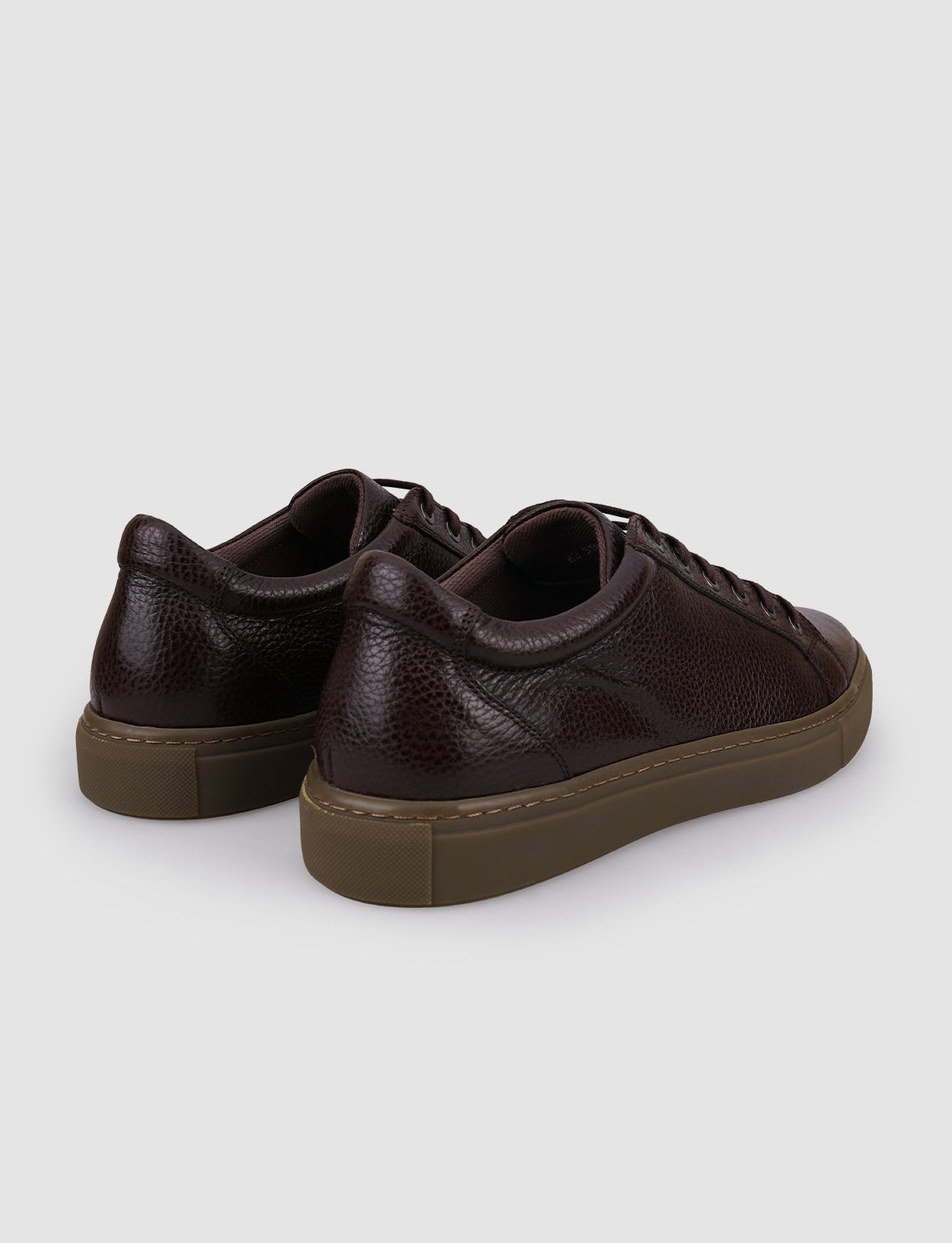 Cabani 518B995 Erkek %100 Hakiki Deri Sneaker Ayakkabı 035 Kahve Baskılı