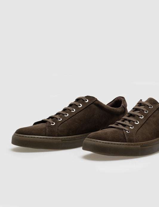 Cabani 518B995 Erkek Süet Hakiki Deri Sneaker Ayakkabı Haki