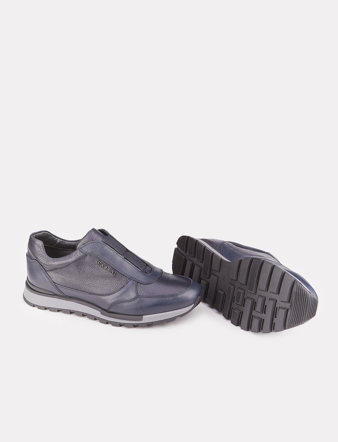 Cabani 460C1579 Erkek %100 Hakiki Deri Sneaker Ayakkabı Lacivert