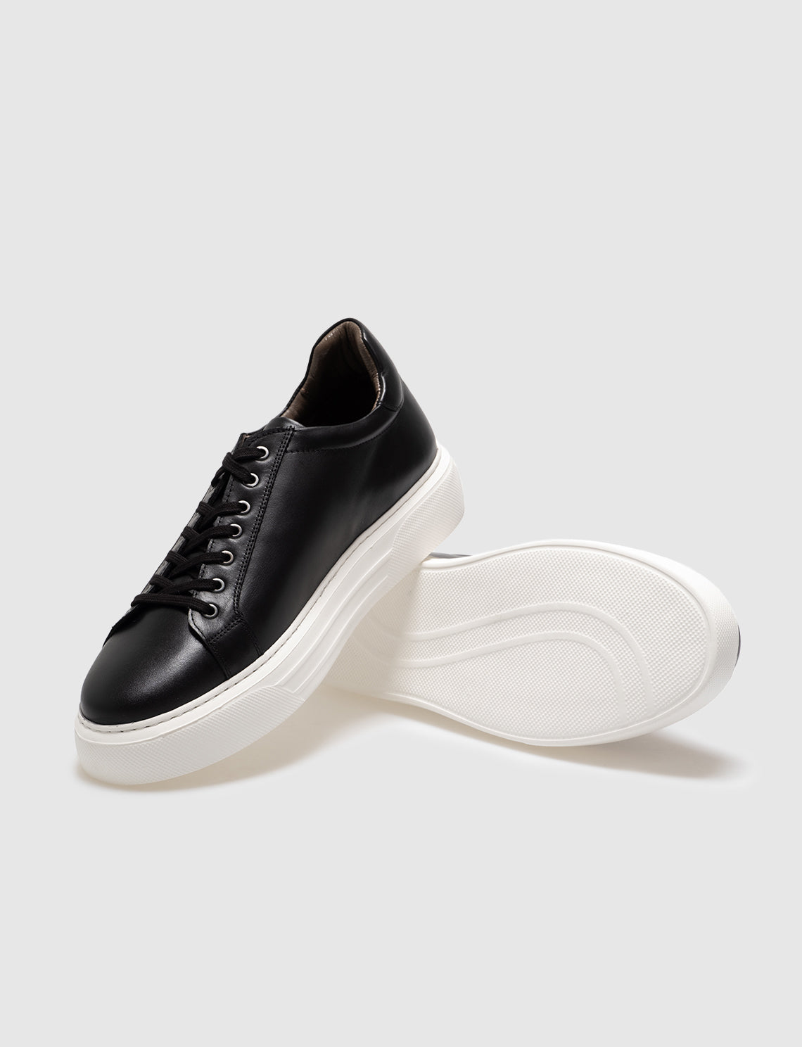 Cabani 509M1495 Erkek %100 Hakiki Deri Sneaker Ayakkabı Siyah