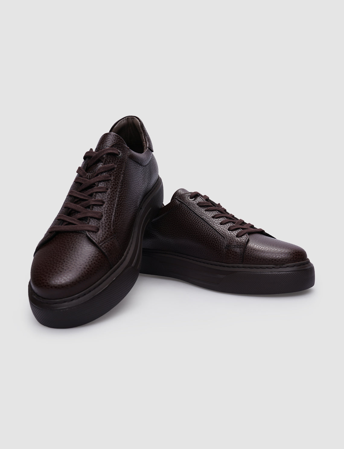 Cabani 509M1495 Erkek %100 Hakiki Deri Sneaker Ayakkabı 327 Kahve Kırma Floter