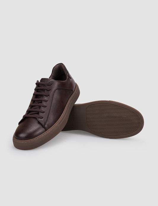Cabani 518M1619 Erkek %100 Hakiki Deri Sneaker Ayakkabı Kahverengi