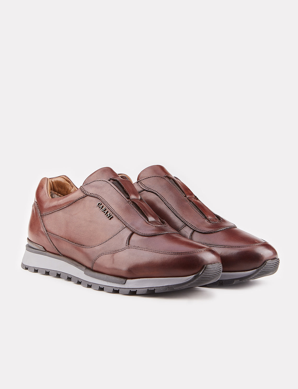 Cabani 460K1579 Erkek %100 Hakiki Deri Sneaker Ayakkabı Kahverengi