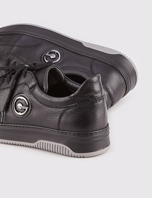 Cabani 508K1571 Erkek %100 Hakiki Deri Sneaker Ayakkabı 432 Siyah Geyik