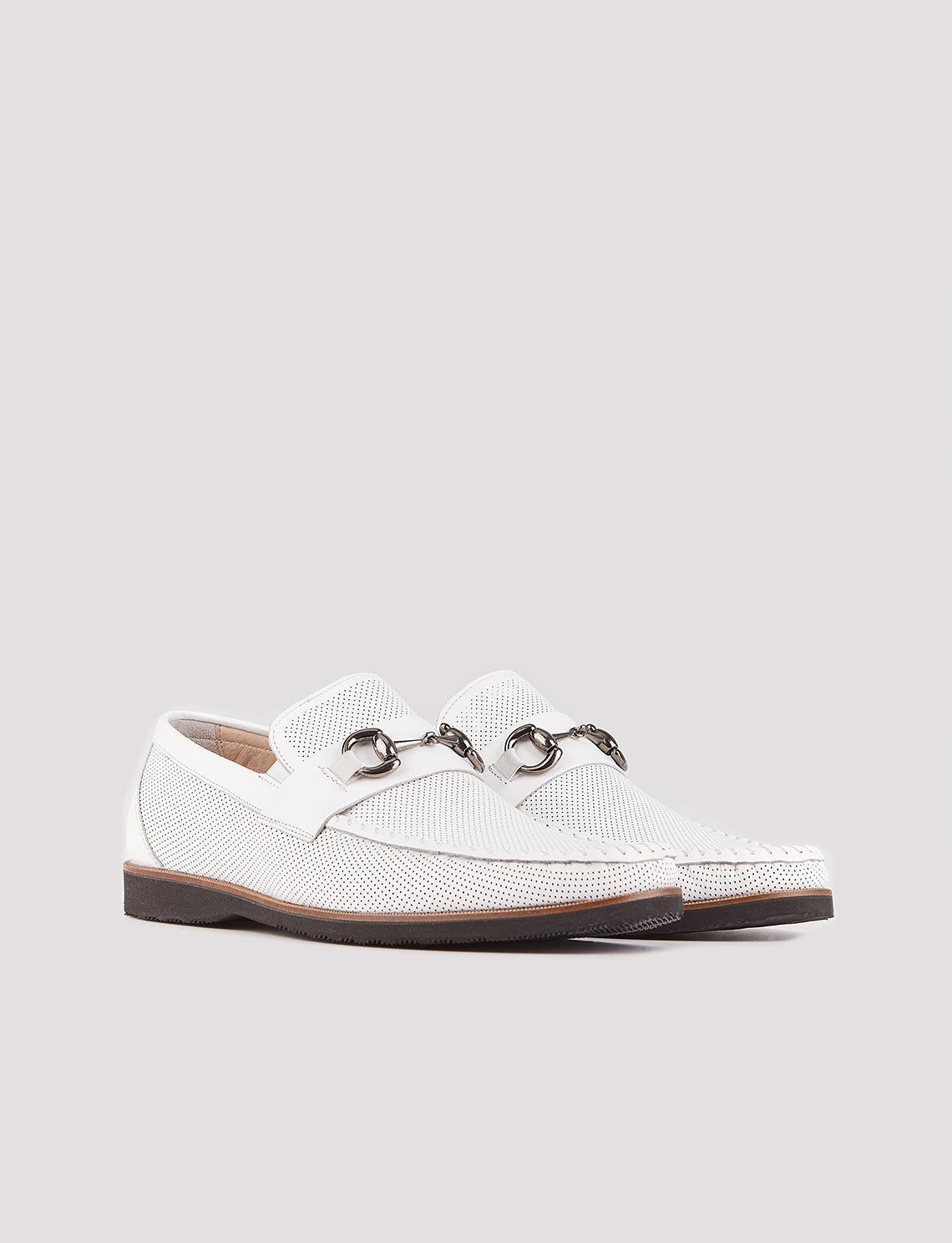 Cabani 5326 Erkek %100 Hakiki Deri Günlük Ayakkabı Beyaz Deri