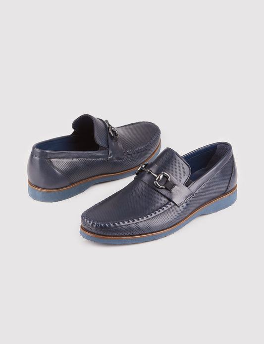 Cabani 5326 Erkek %100 Hakiki Deri Günlük Ayakkabı Lacivert