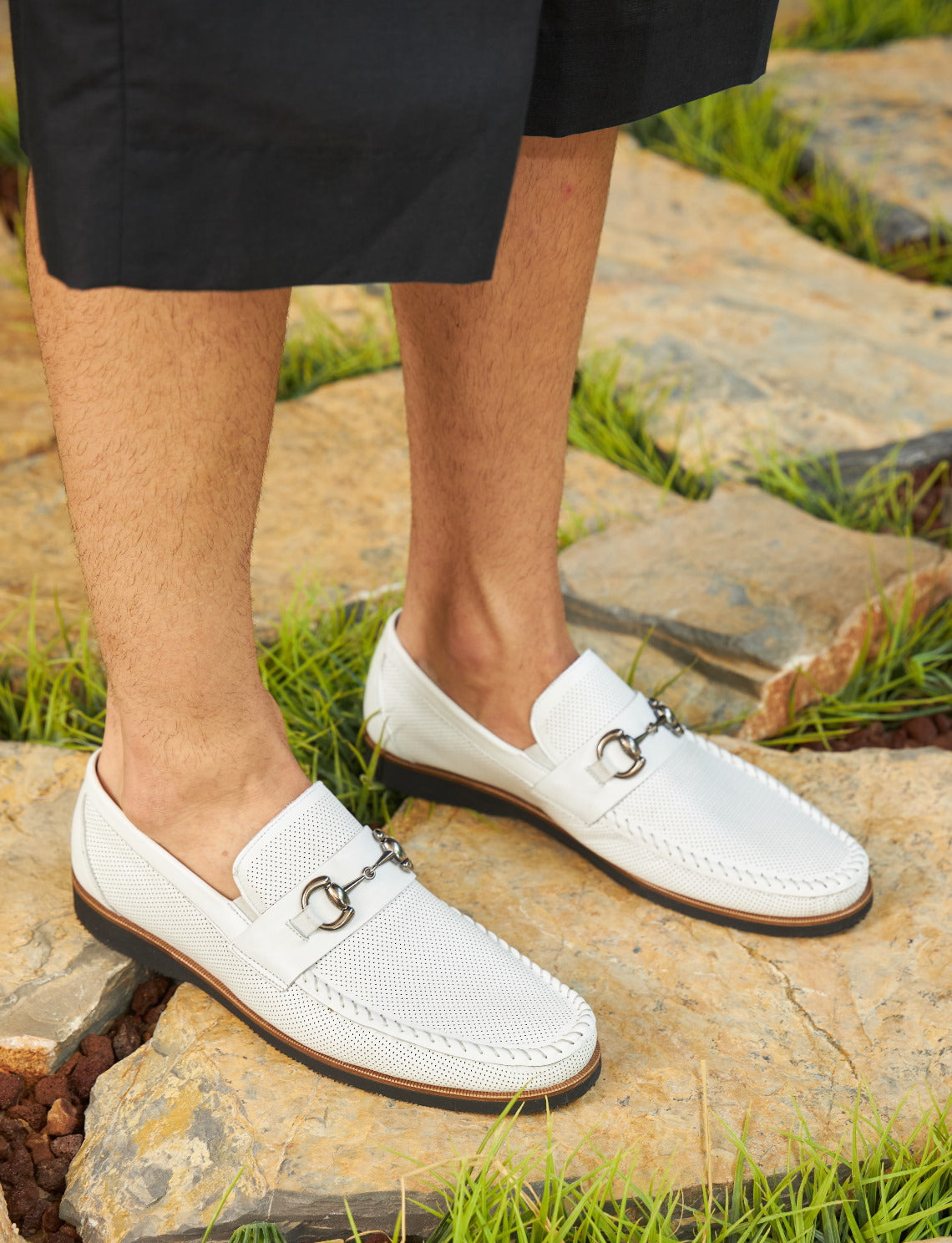 Cabani 5326 Erkek %100 Hakiki Deri Günlük Ayakkabı Beyaz Deri