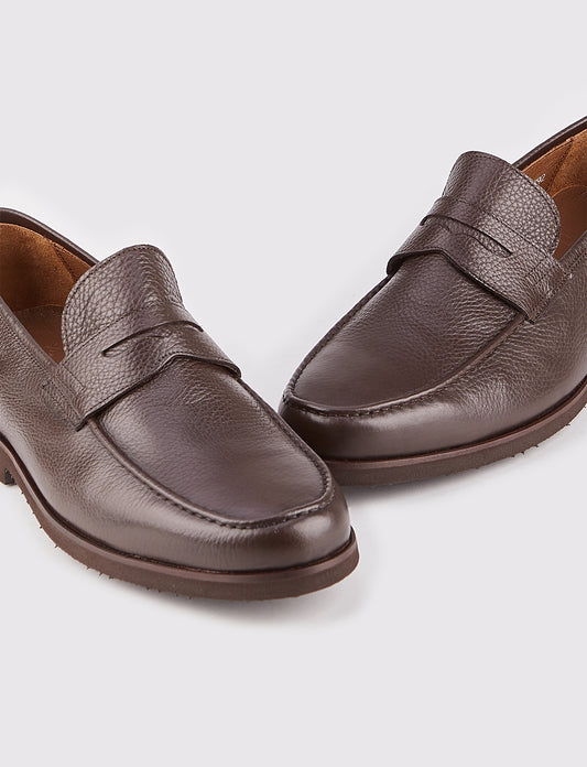 Cabani 452M1417 Erkek %100 Hakiki Deri Sneaker Ayakkabı 029 Kahve Geyik