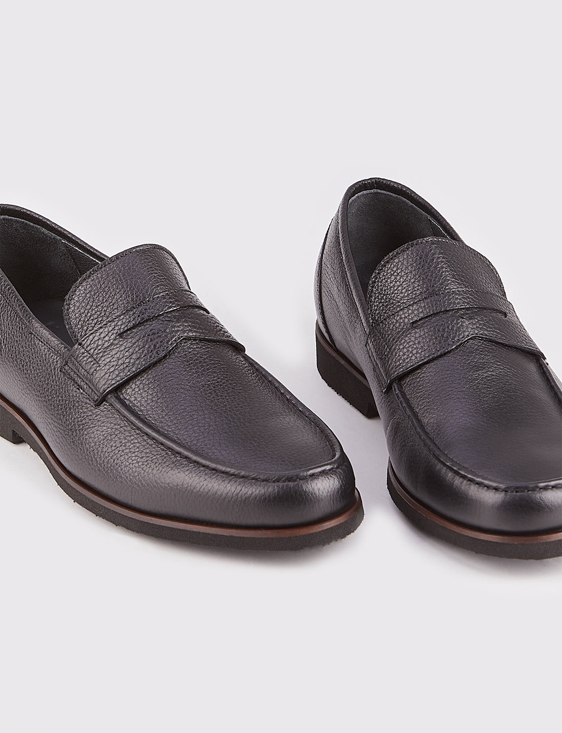 Cabani 452M1417 Erkek %100 Hakiki Deri Sneaker Ayakkabı 432 Siyah Geyik