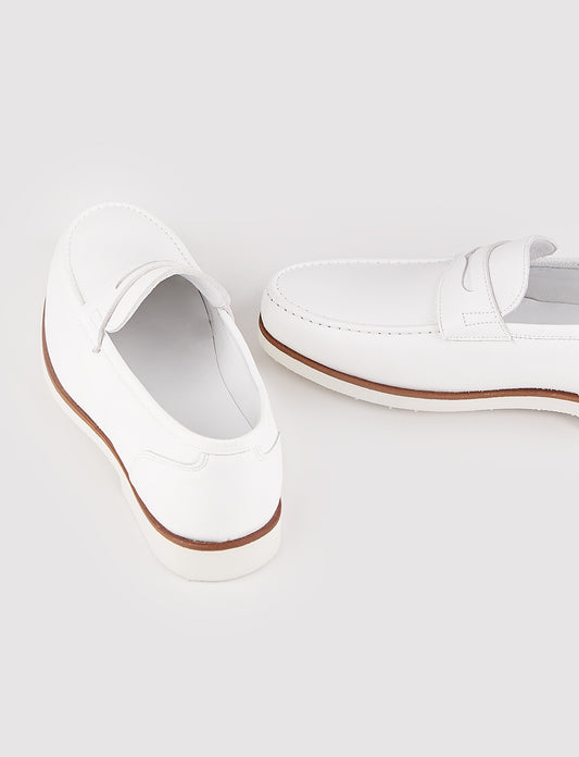 Cabani 452M1417 Erkek %100 Hakiki Deri Sneaker Ayakkabı 289 Beyaz Kırma