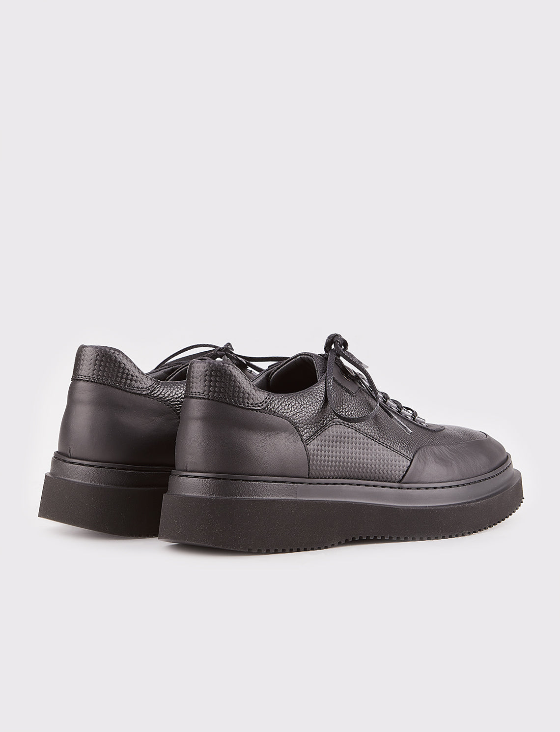 Cabani 6513 Erkek %100 Hakiki Deri Sneaker Ayakkabı Siyah