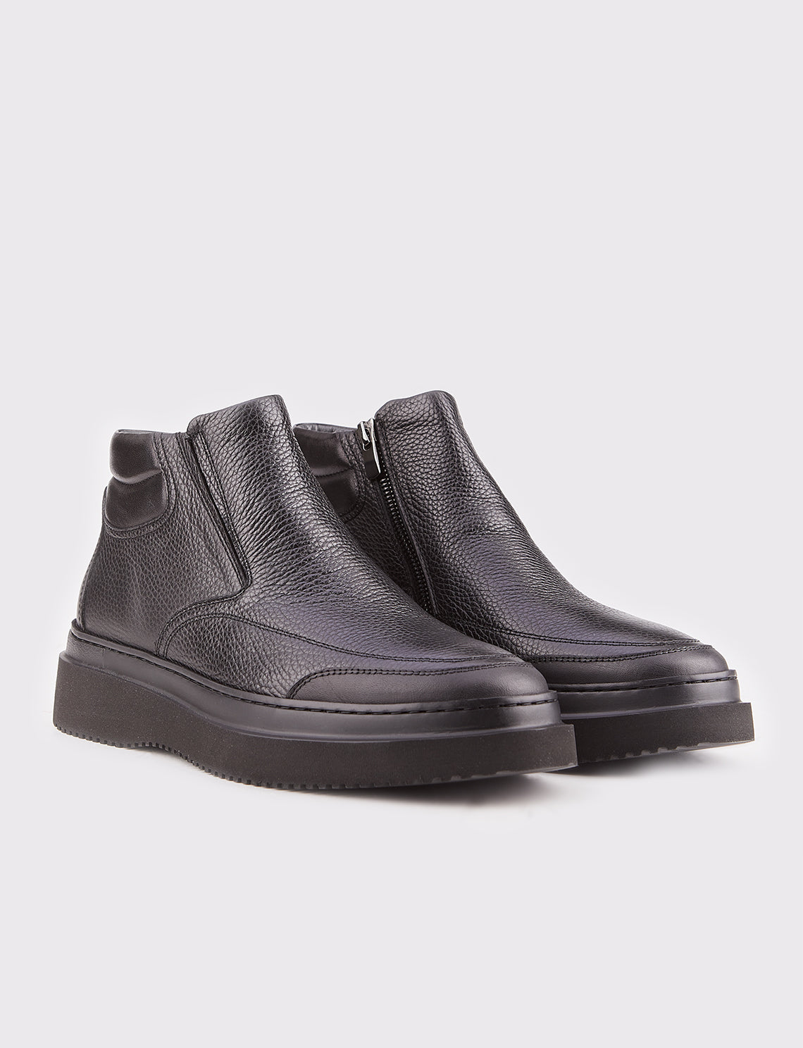 Cabani 6554 Erkek %100 Hakiki Deri Günlük Bot Blacl Mat Pass(1-5)-Blck Trnds(2-3)Blk Mts Zeus 4