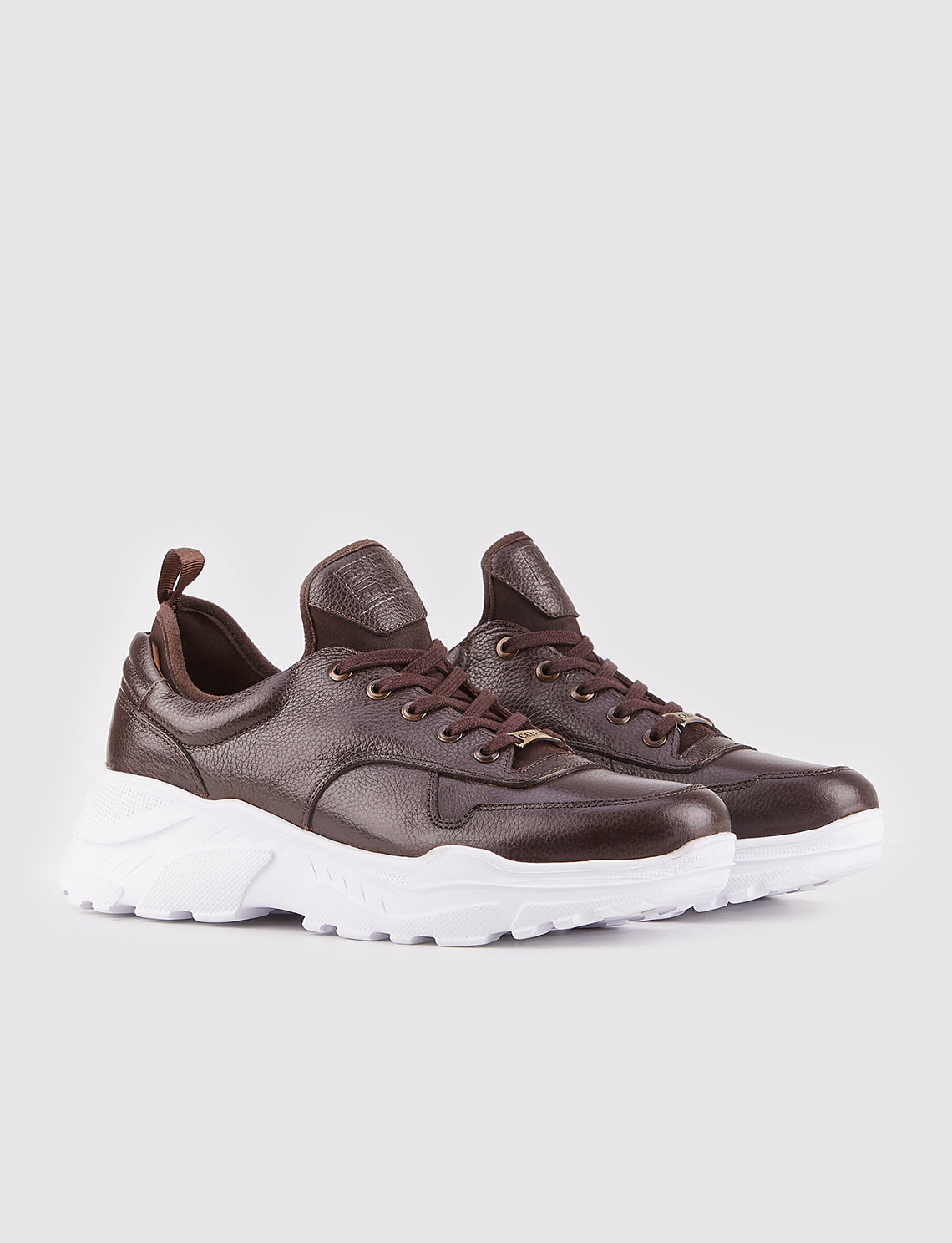 Cabani 256E1181 Erkek %100 Hakiki Deri Sneaker Ayakkabı Kahverengi