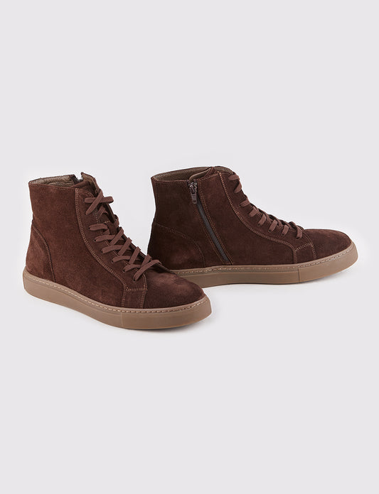 Cabani 518E1582 Erkek Süet Hakiki Deri Loafer Bot Kahverengi