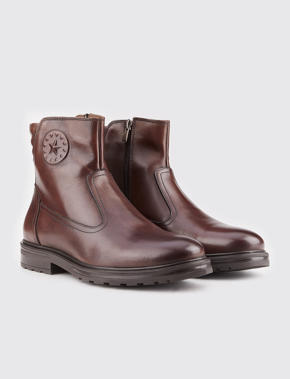 Cabani 546E721 Erkek %100 Hakiki Deri Loafer Bot Kahverengi