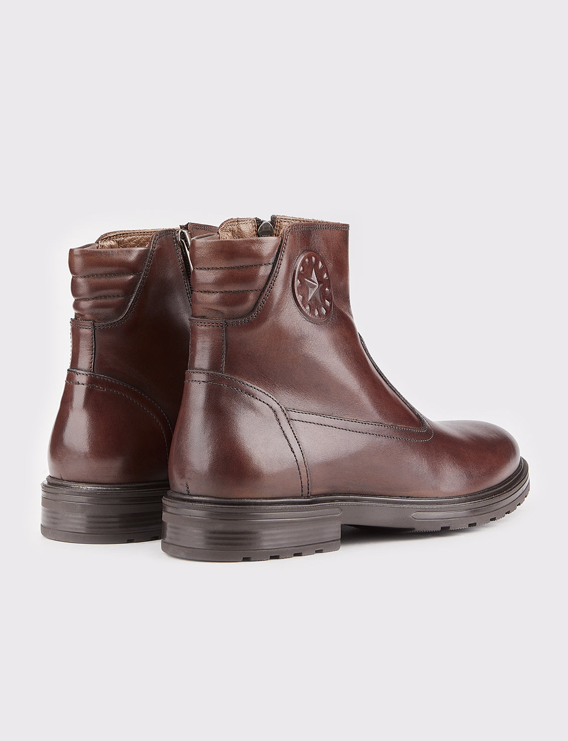 Cabani 546E721 Erkek %100 Hakiki Deri Loafer Bot Kahverengi