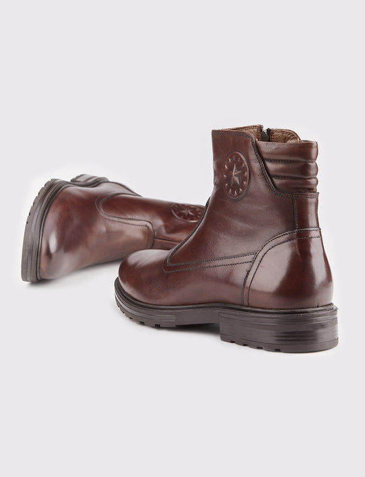 Cabani 546E721 Erkek %100 Hakiki Deri Loafer Bot 691 Kahve Sannetta