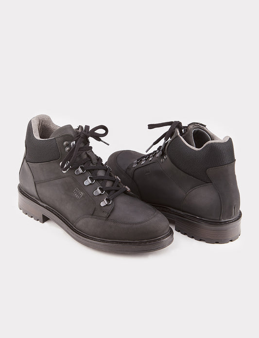 Cabani 485E1442 Erkek %100 Hakiki Deri Loafer Bot 004 Siyah Creyzi