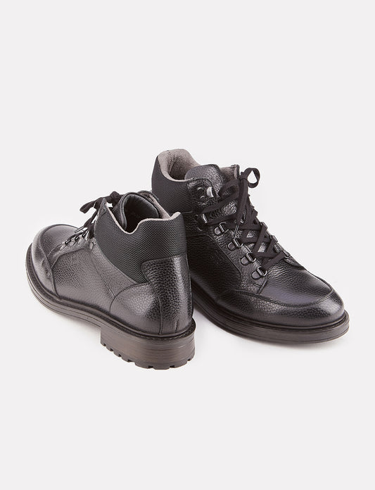 Cabani 485E1442 Erkek %100 Hakiki Deri Loafer Bot 426 Siyah Kırma