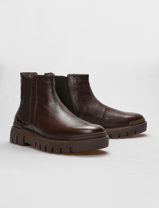 Cabani 542E1595 Erkek %100 Hakiki Deri Loafer Bot 327 Kahve Kırma Floter