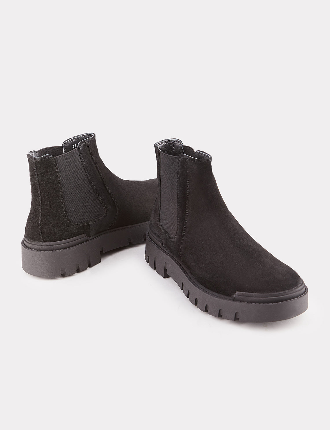 Cabani 542E1595 Erkek Süet Hakiki Deri Loafer Bot Siyah