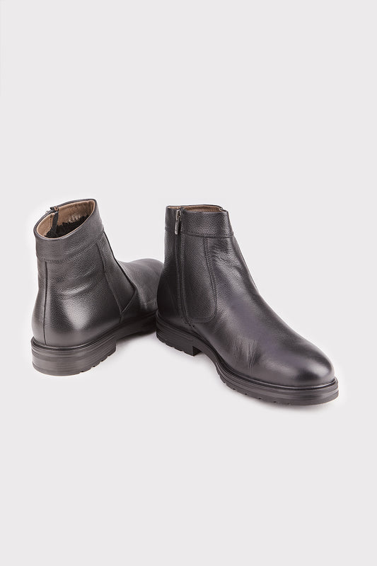 Cabani 546K1601 Erkek %100 Hakiki Deri Loafer Bot 464 Siyah Ufak Kırma