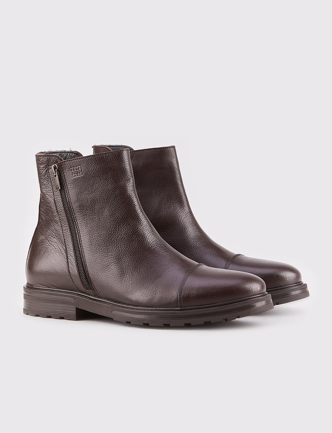 Cabani 546E1572 Erkek %100 Hakiki Deri Loafer Bot Kahverengi