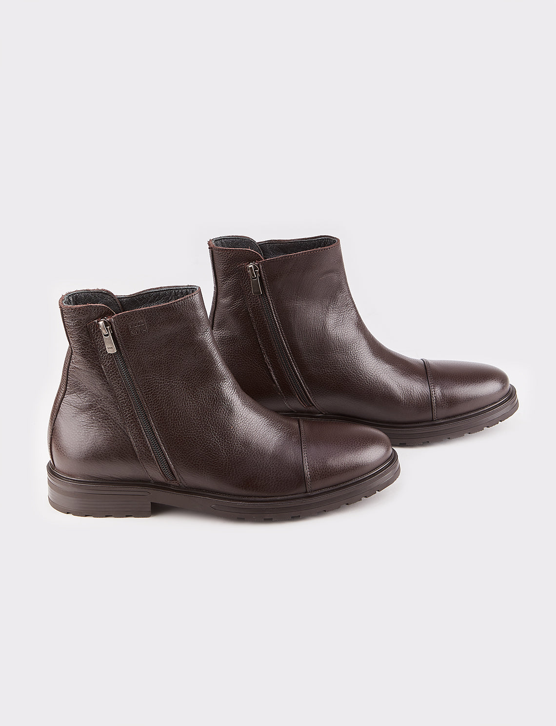 Cabani 546E1572 Erkek %100 Hakiki Deri Loafer Bot Kahverengi